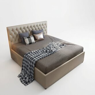 Chesterfield Designer Bett Schlafzimmer Kunstleder Polster 140/160/180/200 cm