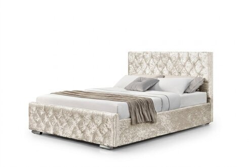 Chesterfield Designer Bett Schlafzimmer Textil Leder Polster 200x200cm Neu