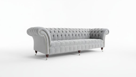Chesterfield Designer Couch 4 Sitz Sofa Polster Textil Leder Garnitur 2016-51
