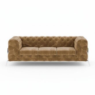 Chesterfield Dreisitzer Bequeme Designer Wohnzimmer 3 Sitzer Couch