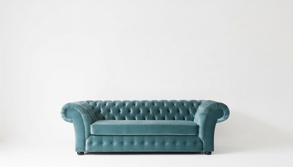 Chesterfield Dreisitzer Couch Polster 3er Couchen Wohnzimmer Sofa Grün