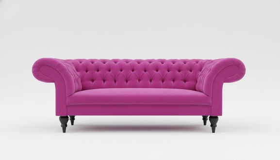 Chesterfield Dreisitzer Design Couch Polster Sitz Sofas Textil Sofa 3Sitzer Pink