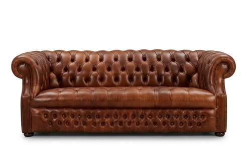 Chesterfield Dreisitzer Sofa Couch Leder Polster Design Sitz Couchen