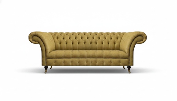 Chesterfield Dreisitzer Sofa Wohnzimmer Couch Einrichtung Luxus Textil