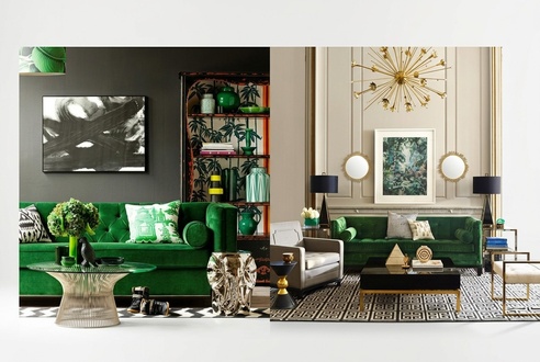 Chesterfield Dreisitzer Stoff Wohnzimmer Design Couchen Polster Sofa Sofas