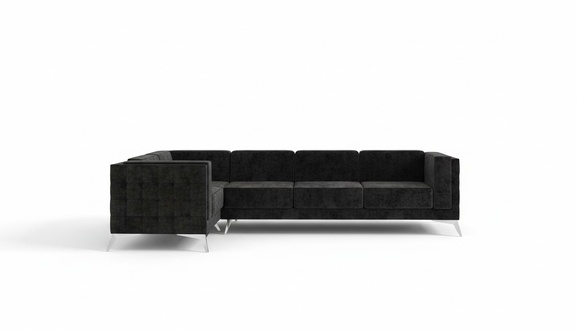 Chesterfield Ecksofa L-Form Stoff Design Couch Polster Sitz Textil Sofa Eck Neu