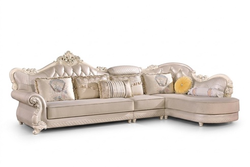 Chesterfield Ecksofa Couch Polster Möbel Barock Rokoko Stoff Leder