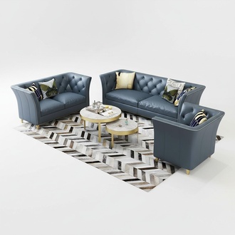 Chesterfield Edelstahl Couch Polster Sitz Garnitur Sofa 3+1 Leder Wohnzimmer Neu