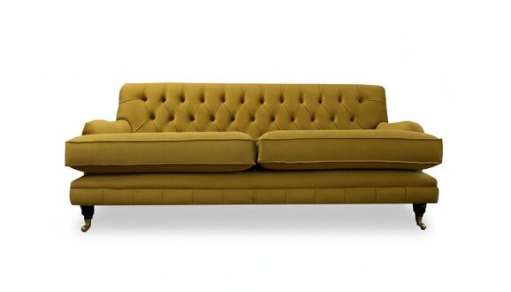 Chesterfield Gelb Sofa Stoff Wohnzimmer Design Couchen Polster Sofas