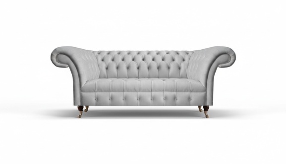Chesterfield Grau Luxuriöse Sofa Dreisitzer Couch Polstermöbel Wohnzimmer