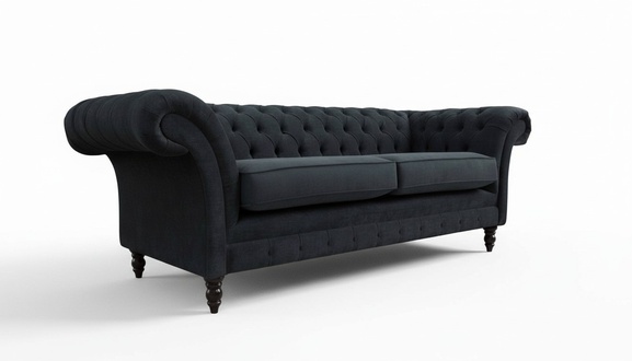 Chesterfield Rosa Neu Dreisitzer Stoff Design Couchen Polster Sofa Neu