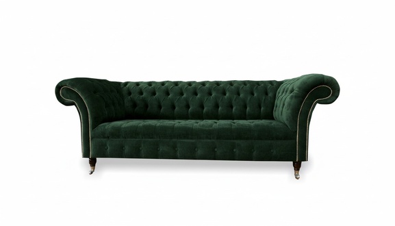 Chesterfield Grün Dreisitzer Sofa Design Couchen Polster Sofas Couch