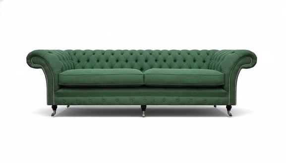 Chesterfield Grüner Zweisitzer Wohnzimmer Luxuriöser Zweisitzer Möbel