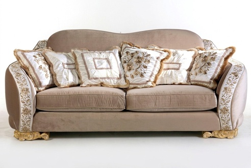 Chesterfield Klassischer Dreisitzer Sofa Wohnlandschaft Textilsofa 3 Sitz Möbel