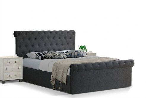 Chesterfield Klassisches Design Bett Polster Betten Textil 140x200cm jvmoebel ®