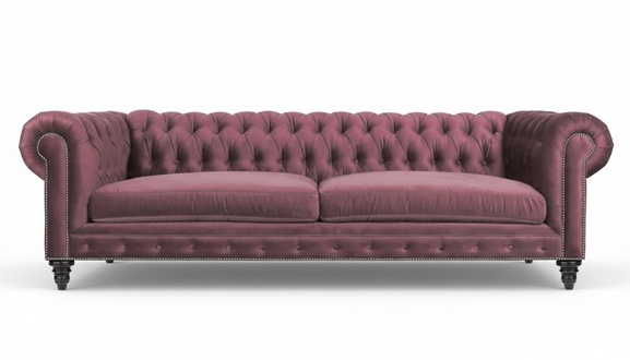 Chesterfield Kreative Möbel Textil Stoff Rosa Sofa Wohnzimmer Modern Dreisitzer