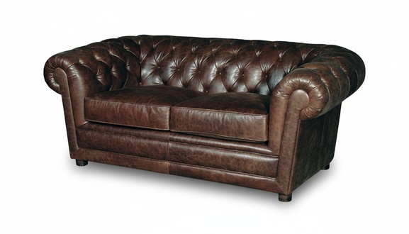 Chesterfield Kunstleder Polster Sofa 2 Sitzer Luxus Couch Klassische Sofa Design