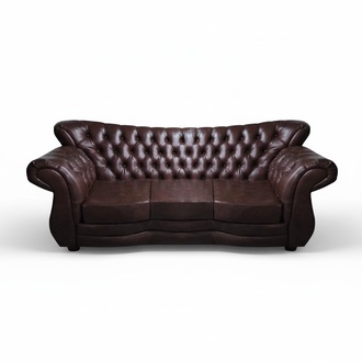 Chesterfield Leder Sofa Couch Dreisitze Wohnzimmer Luxus Einrichtung
