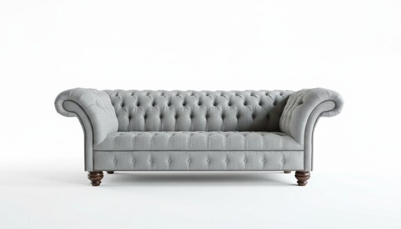 Chesterfield Ledersofa Couch Polster designer 3 Sitzer Textil Sofas Couchen Neu