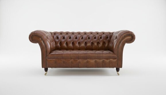 Chesterfield Ledersofa Sofa Couch Polster 2 Sitzer designer Textil Sofas