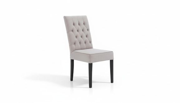 Chesterfield Lehnstuhl Textl Stuhl Polster Sitzer Stoff Samt Echtes Holz
