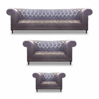 Chesterfield Luxus Komplett 3tlg Wohnzimmer Sofagarnitur Polstermöbel 4+2+1