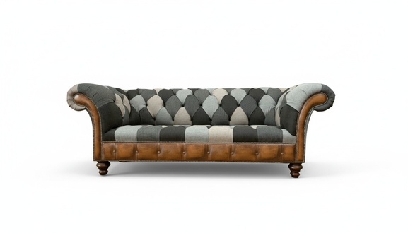 Chesterfield Mehrfarbig Dreisitzer Design Couchen Polster Sofa Sofas Neu
