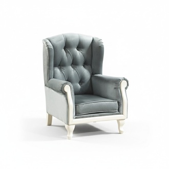 Chesterfield Ohrensessel Sessel Polster Fernseh Büro Couch leder Textil CL-F1