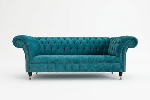 Chesterfield Original Sofa JVMoebel Couch Textil Sofas Couchen Polster Stoff Neu
