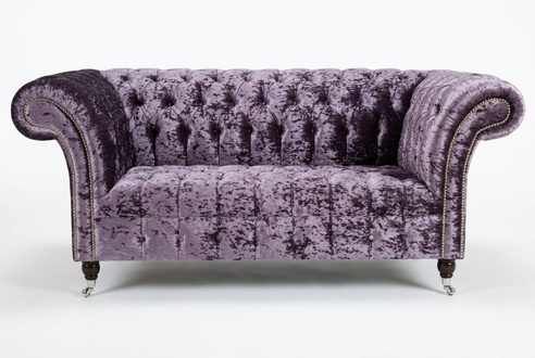 Chesterfield Polster Couch Stoff Couchen Sofa Sitz Garnitur Lehn Neu 2 Sitzer