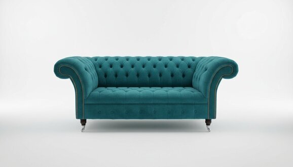 Chesterfield Polster Sofas Design Luxus Stoffsofas Textil Sofa 2 Sitzer