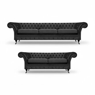 Chesterfield Polstermöbel Wohnzimmer Sofas Set 2tlg Einrichtung Komplett 3+2