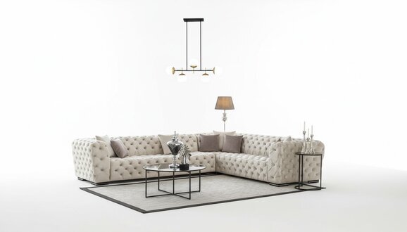 Chesterfield Polstersofa Sofa Ecksofa Garnitur Polster Luxus Ecke Sofas Neu