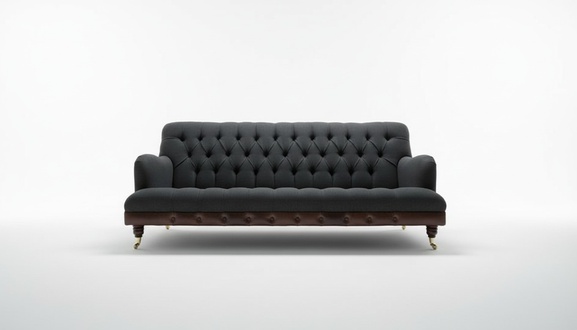 Chesterfield Schwarz Couch Sofa Polster 3 Sitzer Couchen Sitz Garnitur Sofas Neu