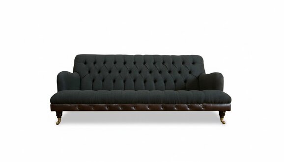 Chesterfield Schwarz Wohnzimmer Modern Design Couchen Sofa Luxus