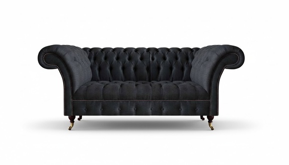 Chesterfield Schwarze Sitzcouch Designer Polstersofas Klassisch Couchen