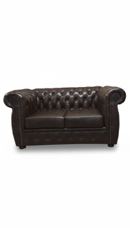 Chesterfield Sofa 2 Sitz Luxus Couch Zweisitzer Sofas Braun Möbel Couchen