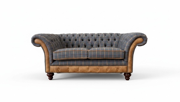 Chesterfield Sofa 3 Sitz Design Couch Dreisitzer Luxus Möbel Stil Textil Sofas