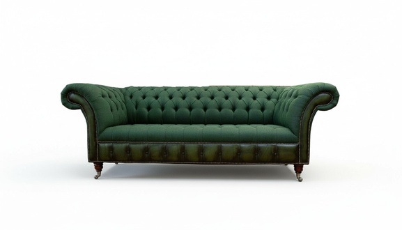Chesterfield Sofa 3 Sitzer Couch Polster Stoff Couchen Textil Neu