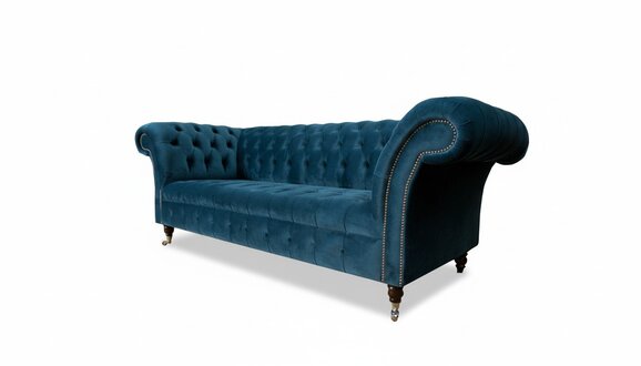 Chesterfield Sofa Sitzer Couch Modern Polster Sitz Garnitur Textil