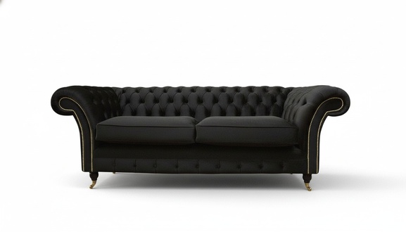 Chesterfield Sofa 3 Sitzer Couch Polster Luxus Textil Couchen Sofas