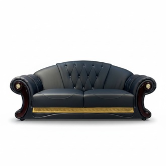 Chesterfield Sofa Barock Couch Holz Leder Dreisitzer Klassische Sofas Möbel