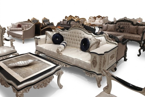 Chesterfield Sofa Couch 3er Couchen Polster Möbel Dreisitzer Weiß Neu