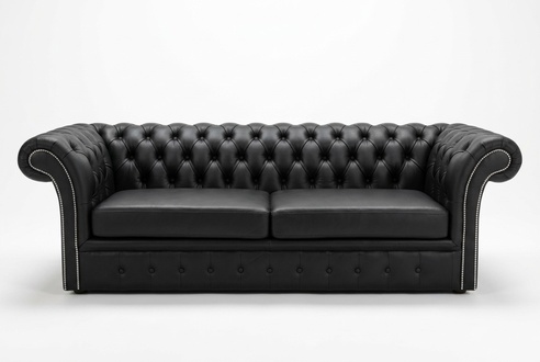 Chesterfield Sofa Couch Polster Stoff Leder Garnitur Deko Couchen Polster