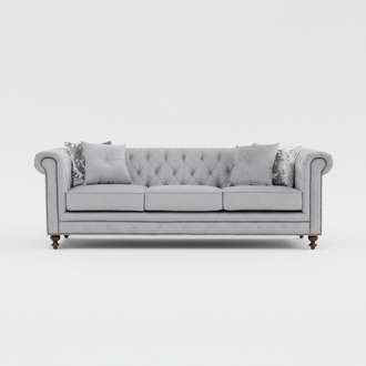 Chesterfield Sofa Couch Polster Stoff Leder Couchen Polster Garnitur