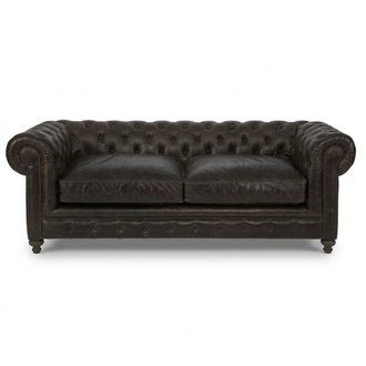 Chesterfield Sofa Couch Polster Stoff Leder Couchen Antik Stil Garnitur 3 Sitzer
