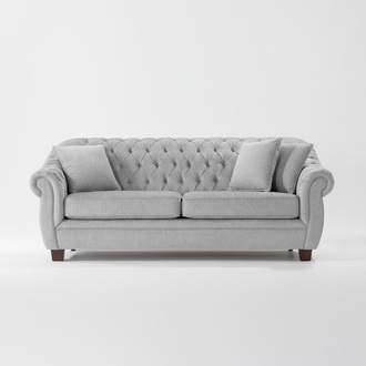 Chesterfield Sofa Couch Polster Stoff Couchen Polster Garnitur 3 Sitzers