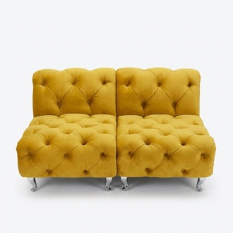 Chesterfield Sofa Couch Polster Stoff Leder Garnitur Couchen Deko Polster