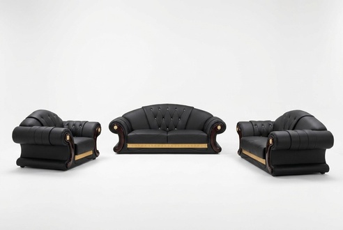Chesterfield Sofa Couch Set 3+2+1 Leder Couchen Polster Möbel Klassisch