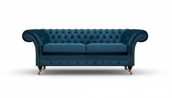 Chesterfield Sofa Couch Zweisitzer Designer Textil Wohnzimmer Polster